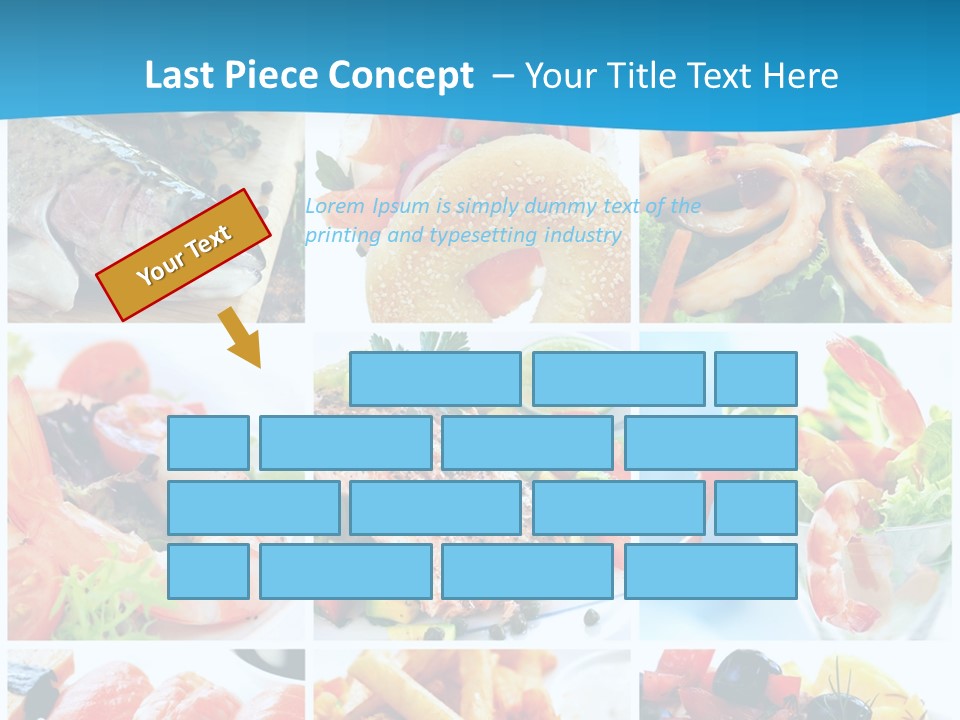 A Collage Of Different Food Items With A Blue Background PowerPoint Template