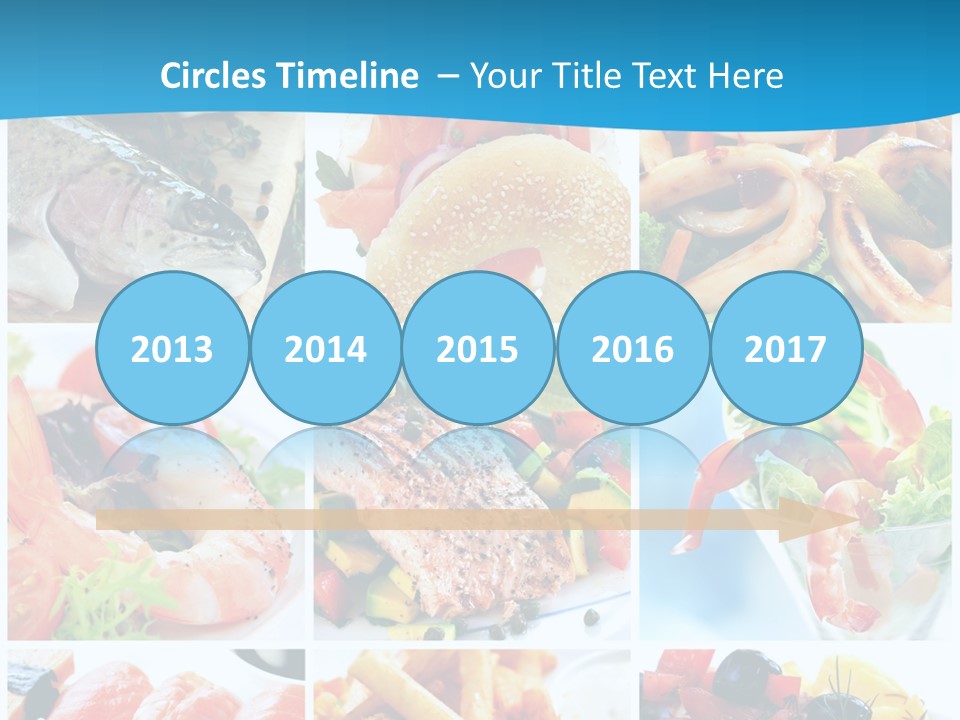 A Collage Of Different Food Items With A Blue Background PowerPoint Template