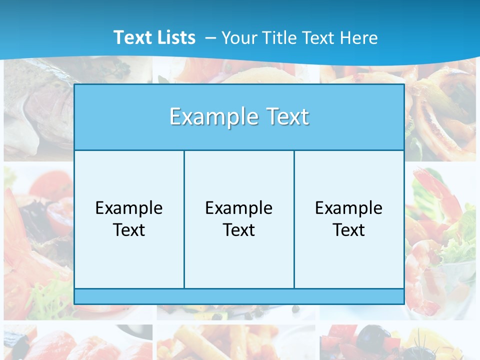 A Collage Of Different Food Items With A Blue Background PowerPoint Template