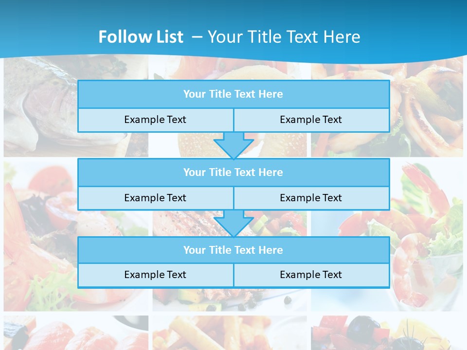 A Collage Of Different Food Items With A Blue Background PowerPoint Template