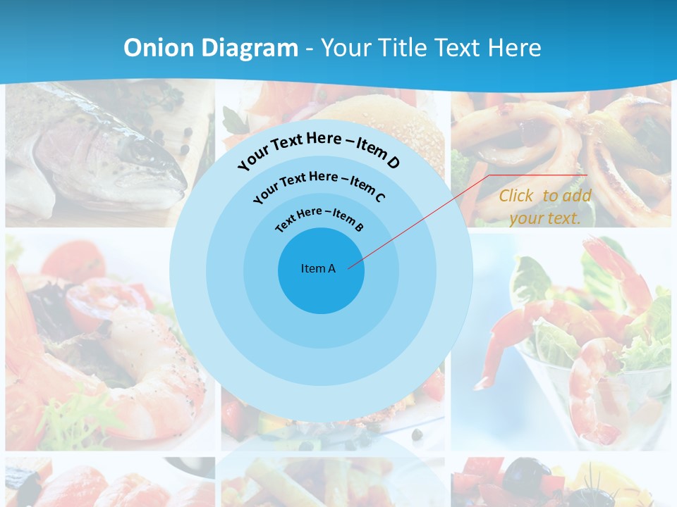 A Collage Of Different Food Items With A Blue Background PowerPoint Template