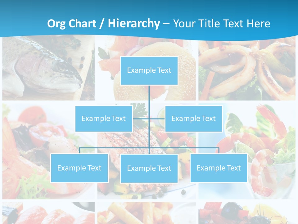 A Collage Of Different Food Items With A Blue Background PowerPoint Template