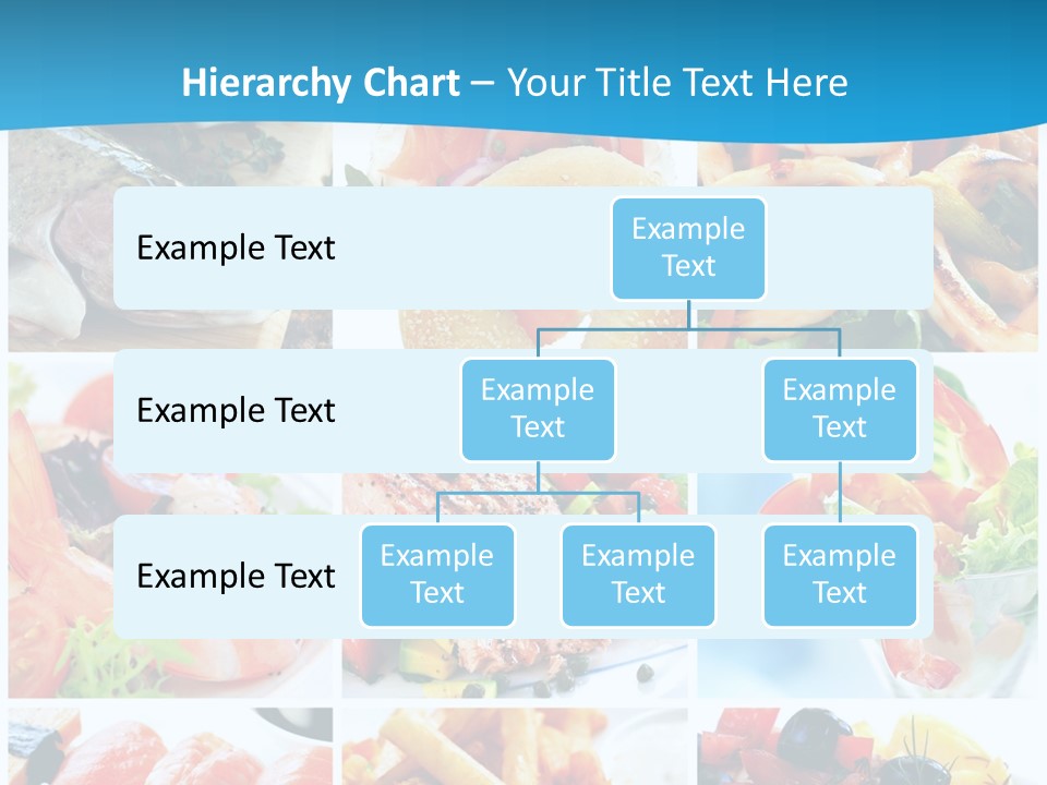 A Collage Of Different Food Items With A Blue Background PowerPoint Template