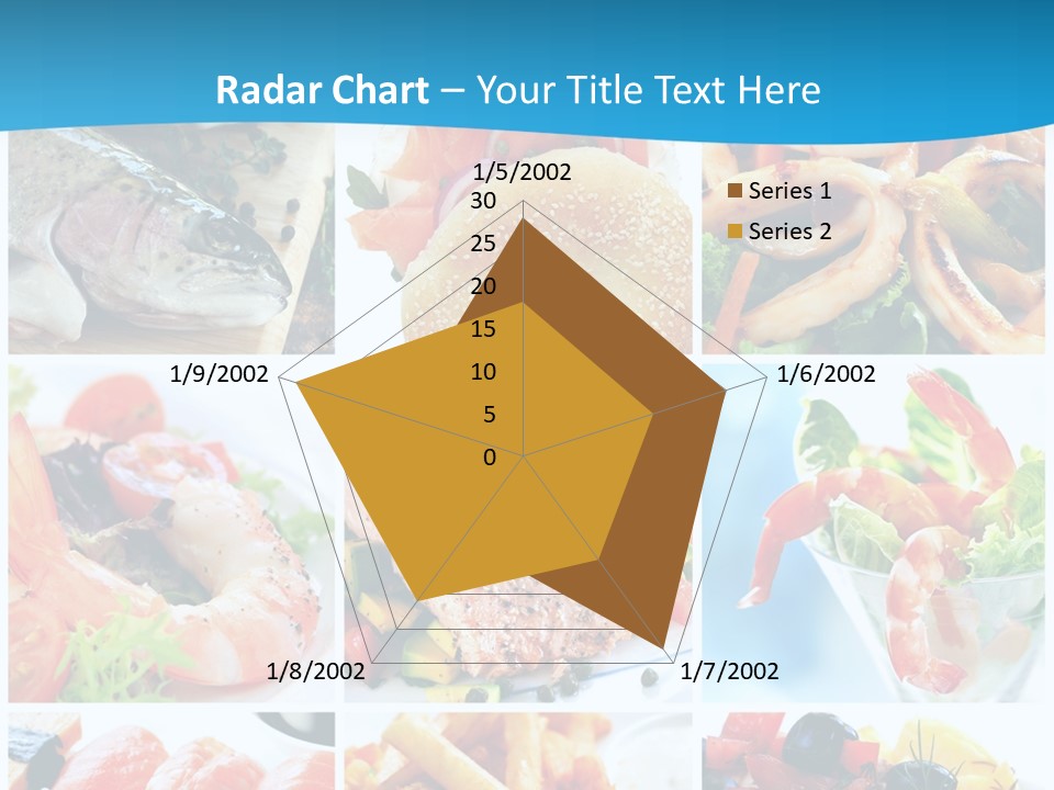 A Collage Of Different Food Items With A Blue Background PowerPoint Template