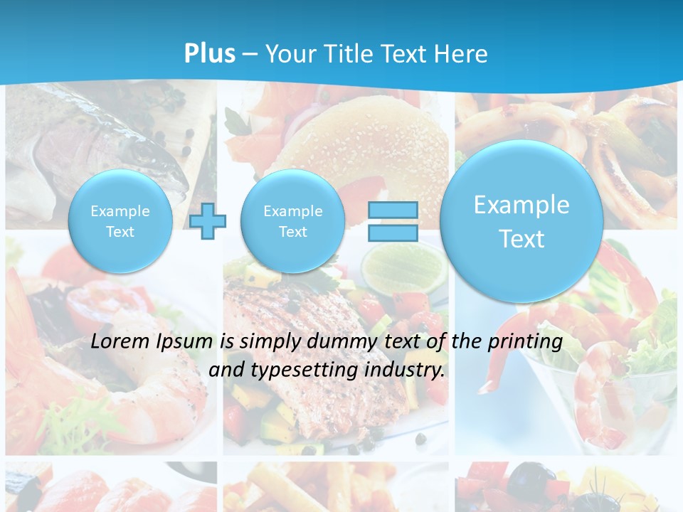 A Collage Of Different Food Items With A Blue Background PowerPoint Template