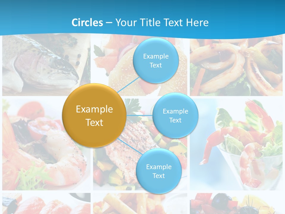 A Collage Of Different Food Items With A Blue Background PowerPoint Template