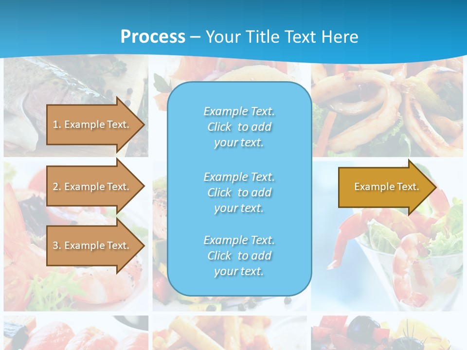 A Collage Of Different Food Items With A Blue Background PowerPoint Template