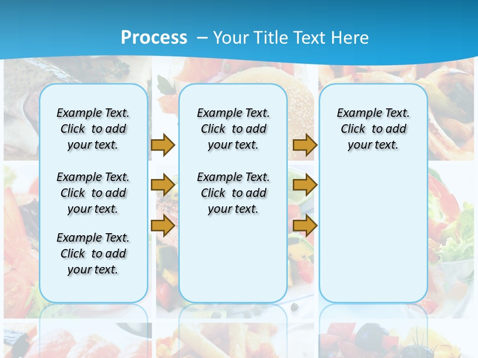 A Collage Of Different Food Items With A Blue Background PowerPoint Template
