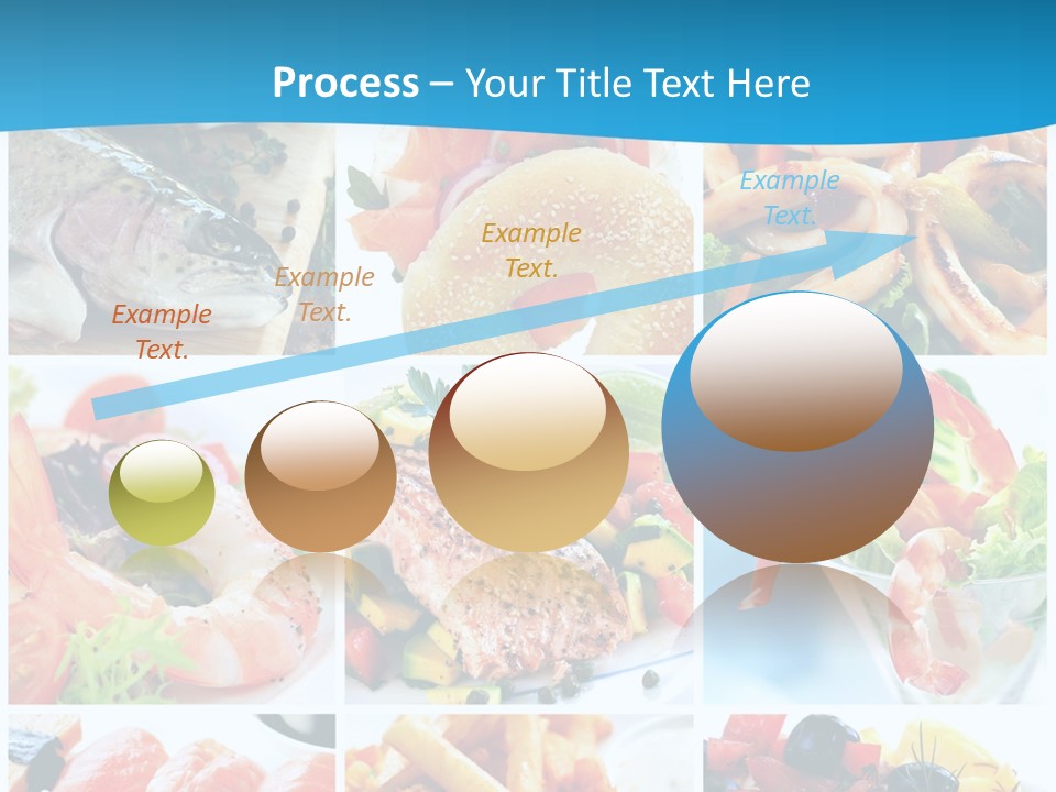 A Collage Of Different Food Items With A Blue Background PowerPoint Template