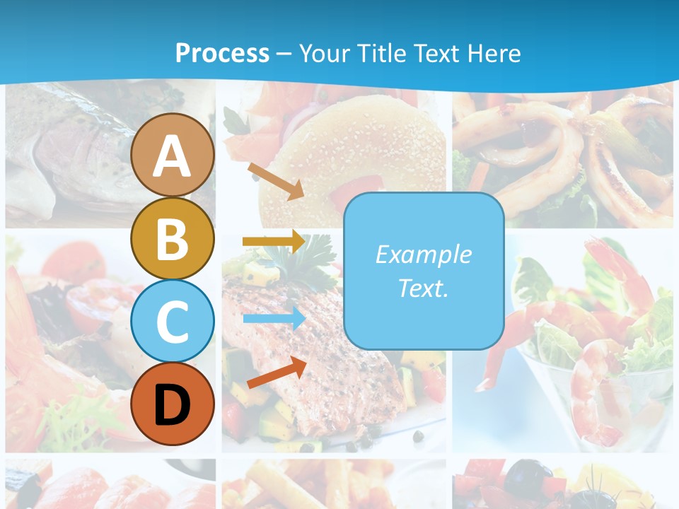 A Collage Of Different Food Items With A Blue Background PowerPoint Template