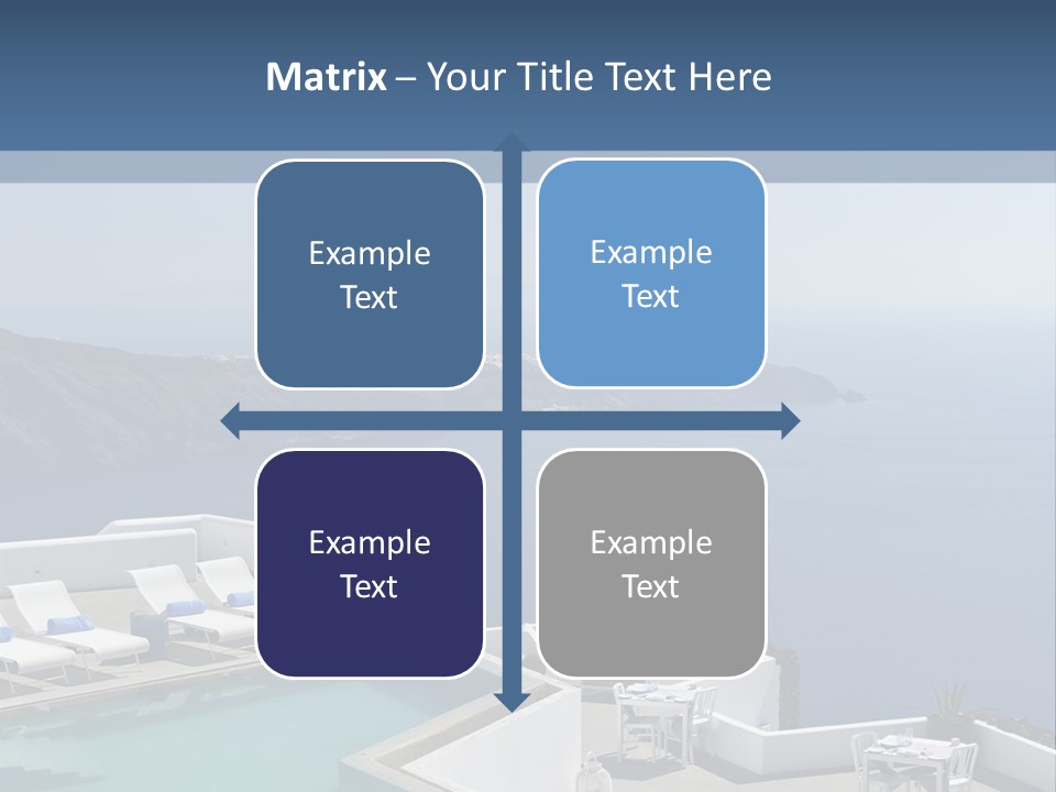 A Swimming Pool With A View Of The Ocean PowerPoint Template