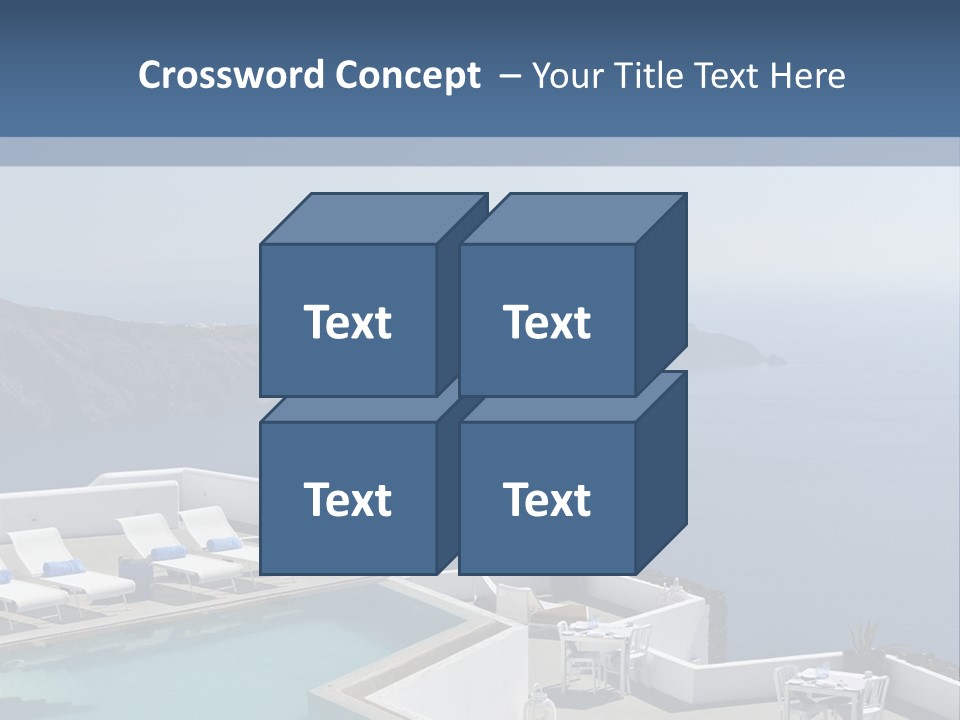 A Swimming Pool With A View Of The Ocean PowerPoint Template