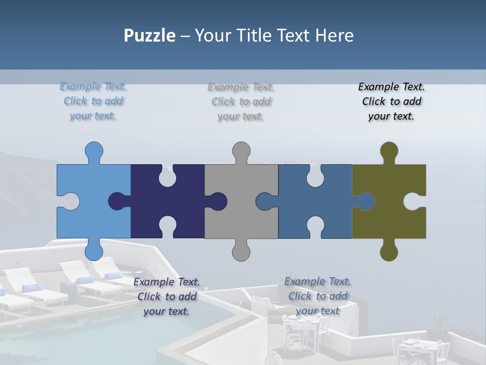 A Swimming Pool With A View Of The Ocean PowerPoint Template