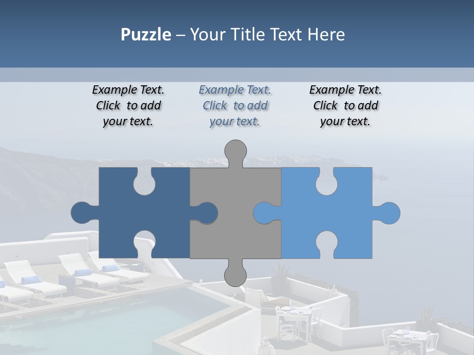 A Swimming Pool With A View Of The Ocean PowerPoint Template