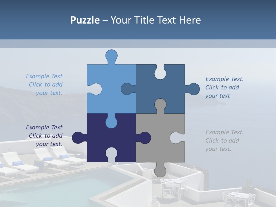 A Swimming Pool With A View Of The Ocean PowerPoint Template