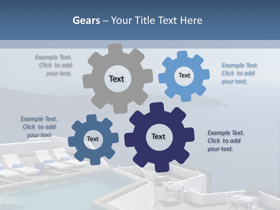 A Swimming Pool With A View Of The Ocean PowerPoint Template