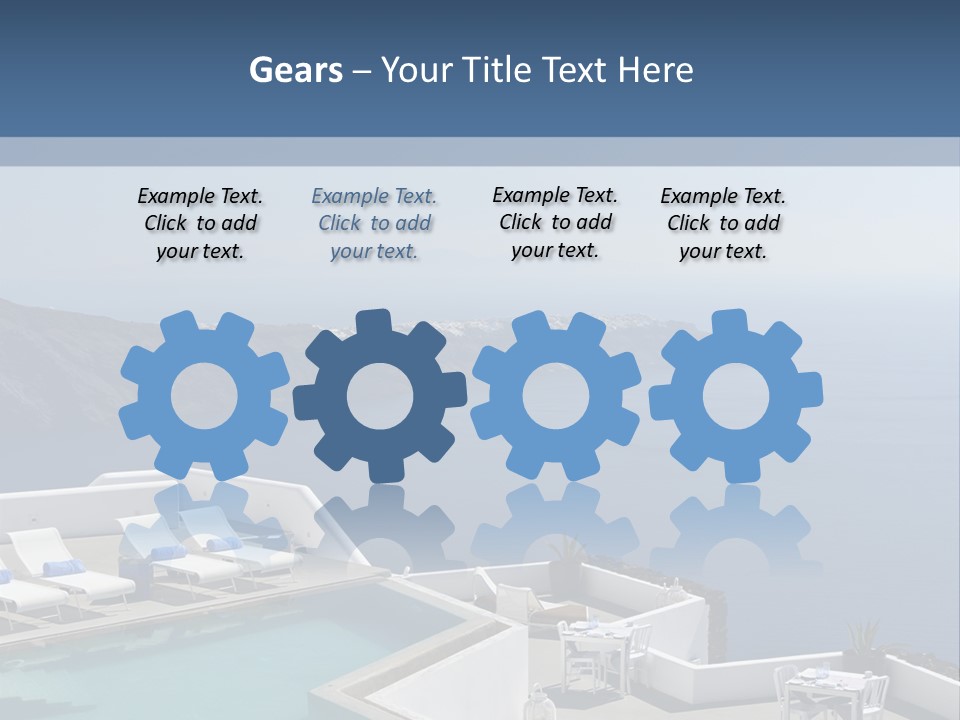 A Swimming Pool With A View Of The Ocean PowerPoint Template