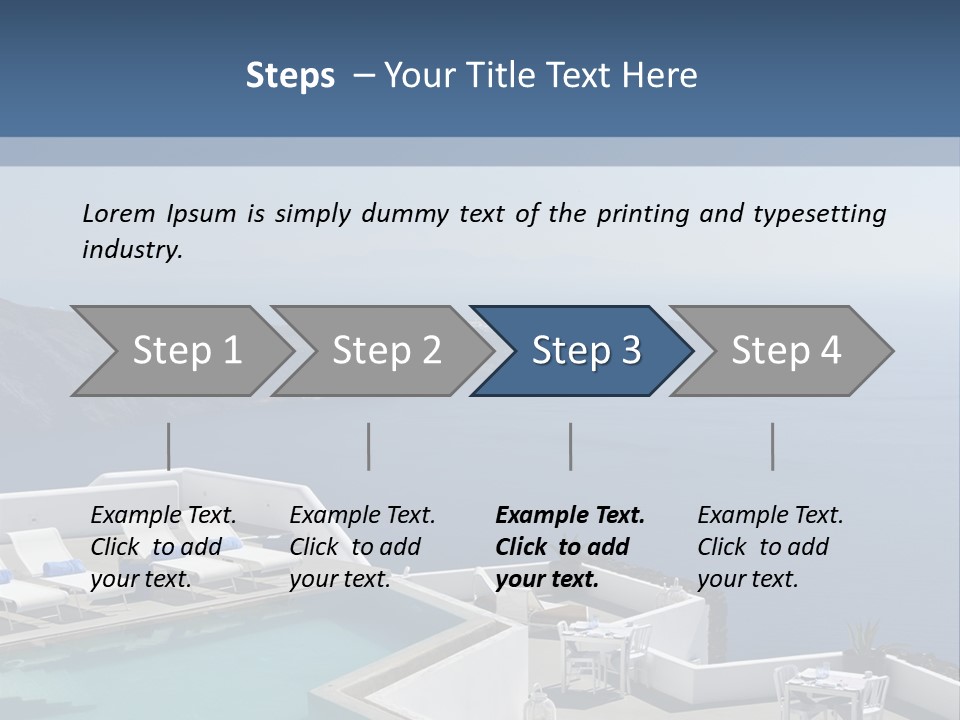 A Swimming Pool With A View Of The Ocean PowerPoint Template