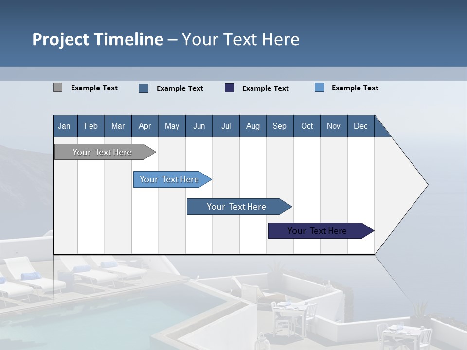 A Swimming Pool With A View Of The Ocean PowerPoint Template