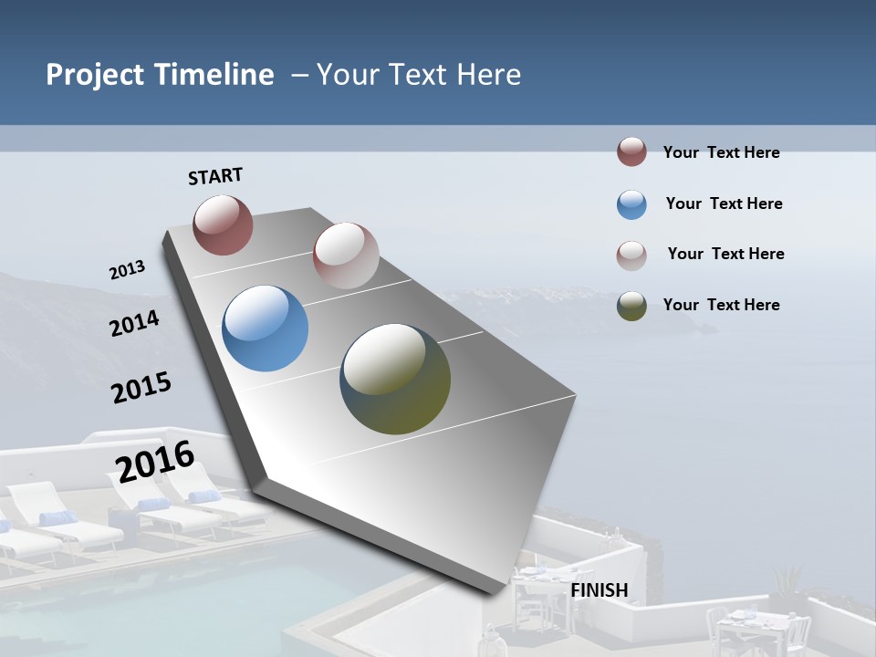 A Swimming Pool With A View Of The Ocean PowerPoint Template