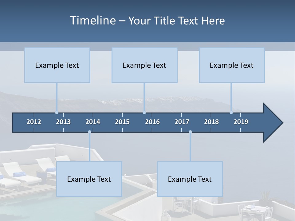 A Swimming Pool With A View Of The Ocean PowerPoint Template