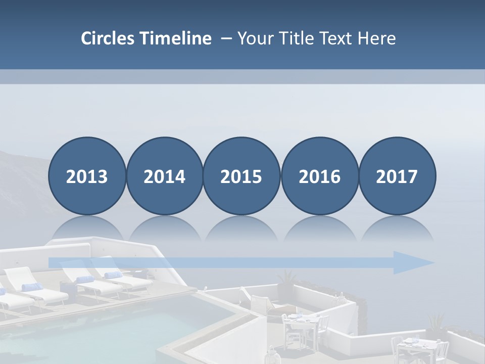 A Swimming Pool With A View Of The Ocean PowerPoint Template