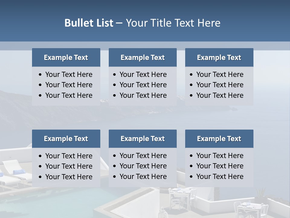 A Swimming Pool With A View Of The Ocean PowerPoint Template
