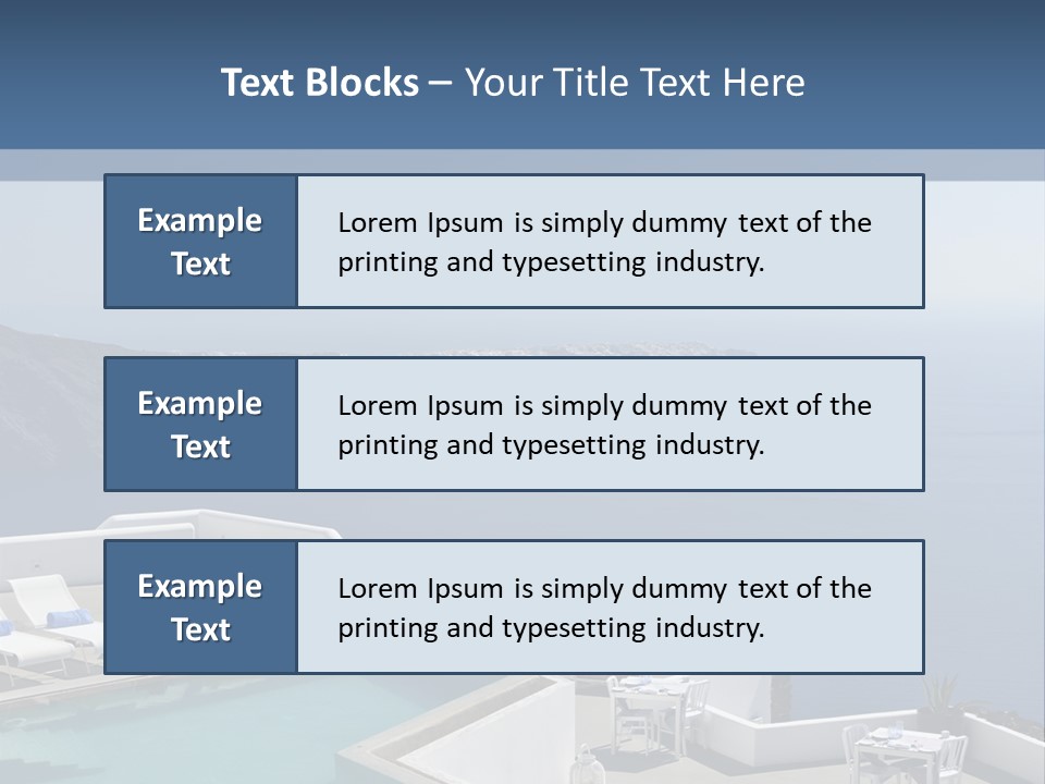 A Swimming Pool With A View Of The Ocean PowerPoint Template