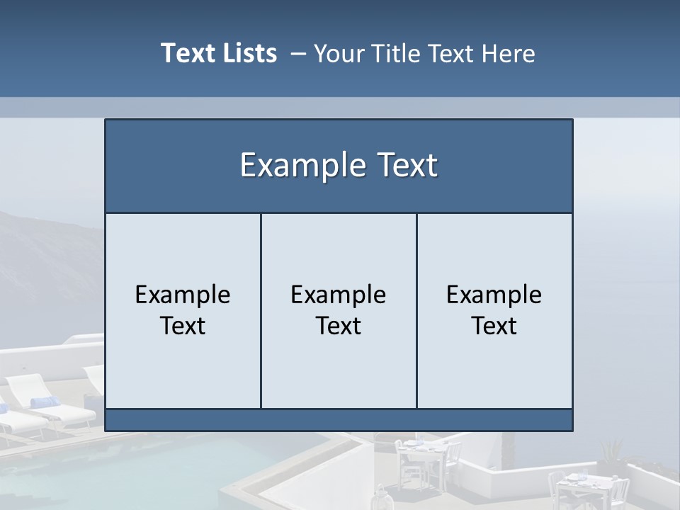 A Swimming Pool With A View Of The Ocean PowerPoint Template