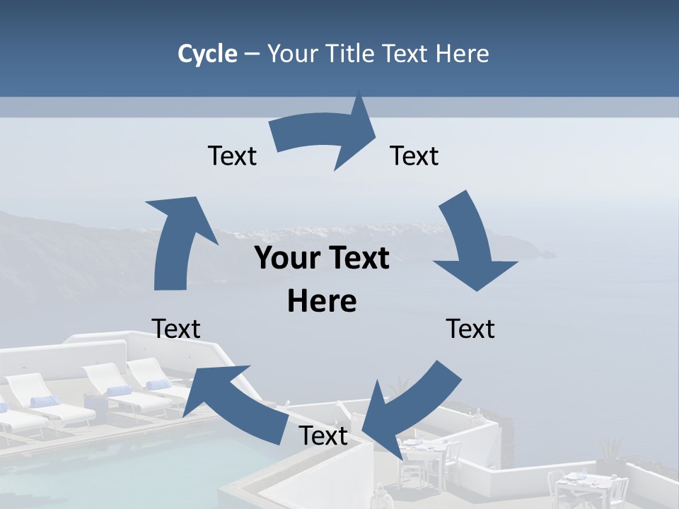A Swimming Pool With A View Of The Ocean PowerPoint Template