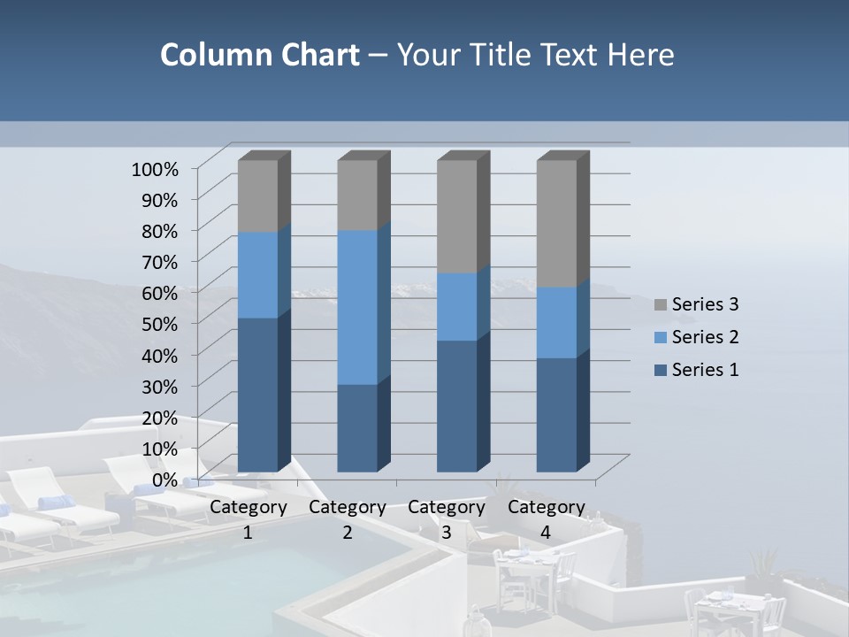 A Swimming Pool With A View Of The Ocean PowerPoint Template