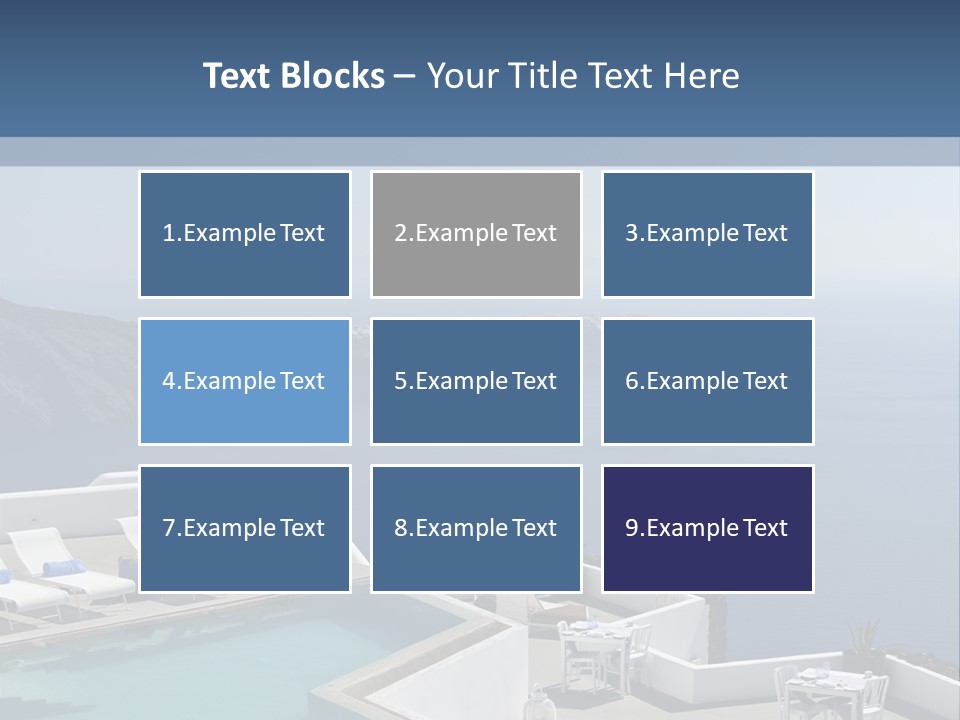 A Swimming Pool With A View Of The Ocean PowerPoint Template