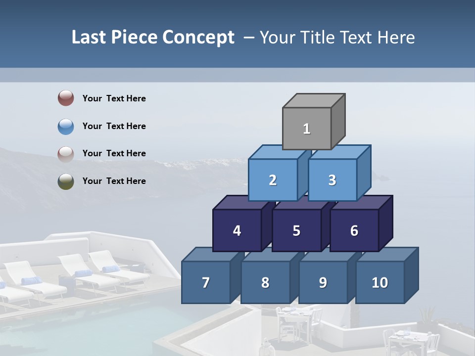 A Swimming Pool With A View Of The Ocean PowerPoint Template