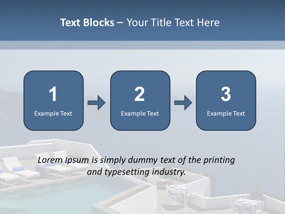 A Swimming Pool With A View Of The Ocean PowerPoint Template