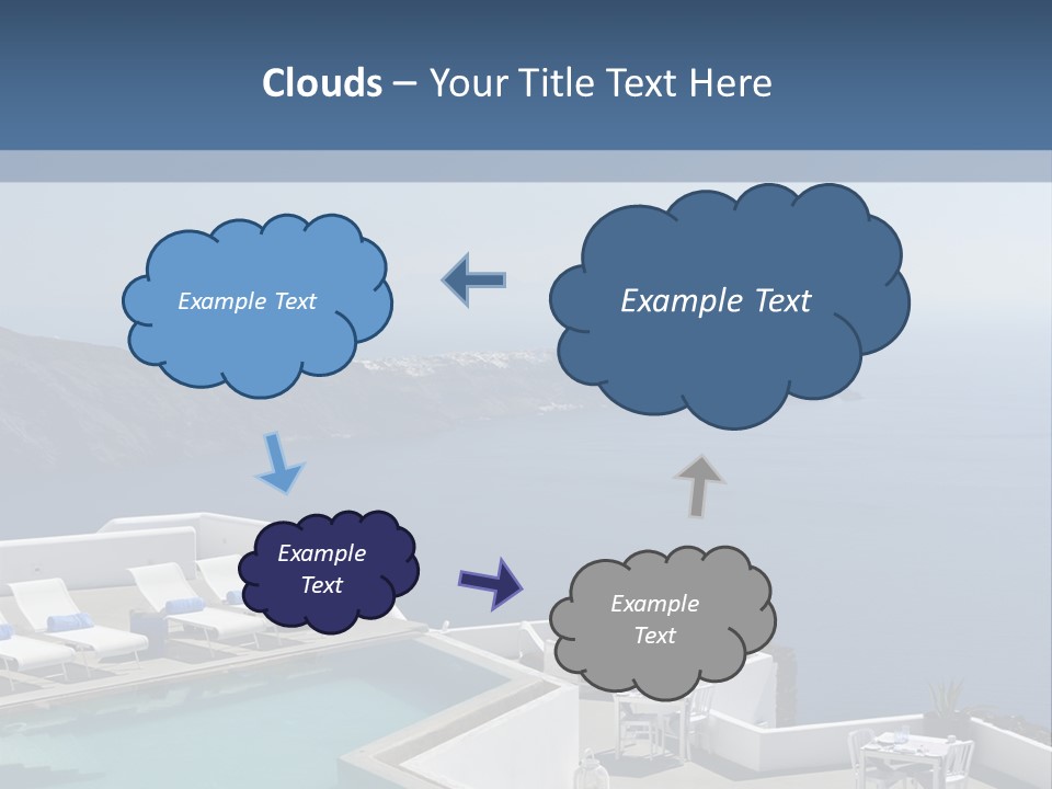 A Swimming Pool With A View Of The Ocean PowerPoint Template