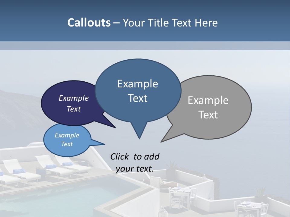 A Swimming Pool With A View Of The Ocean PowerPoint Template