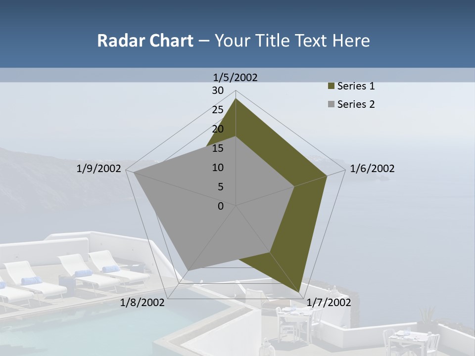 A Swimming Pool With A View Of The Ocean PowerPoint Template