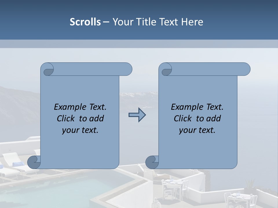 A Swimming Pool With A View Of The Ocean PowerPoint Template