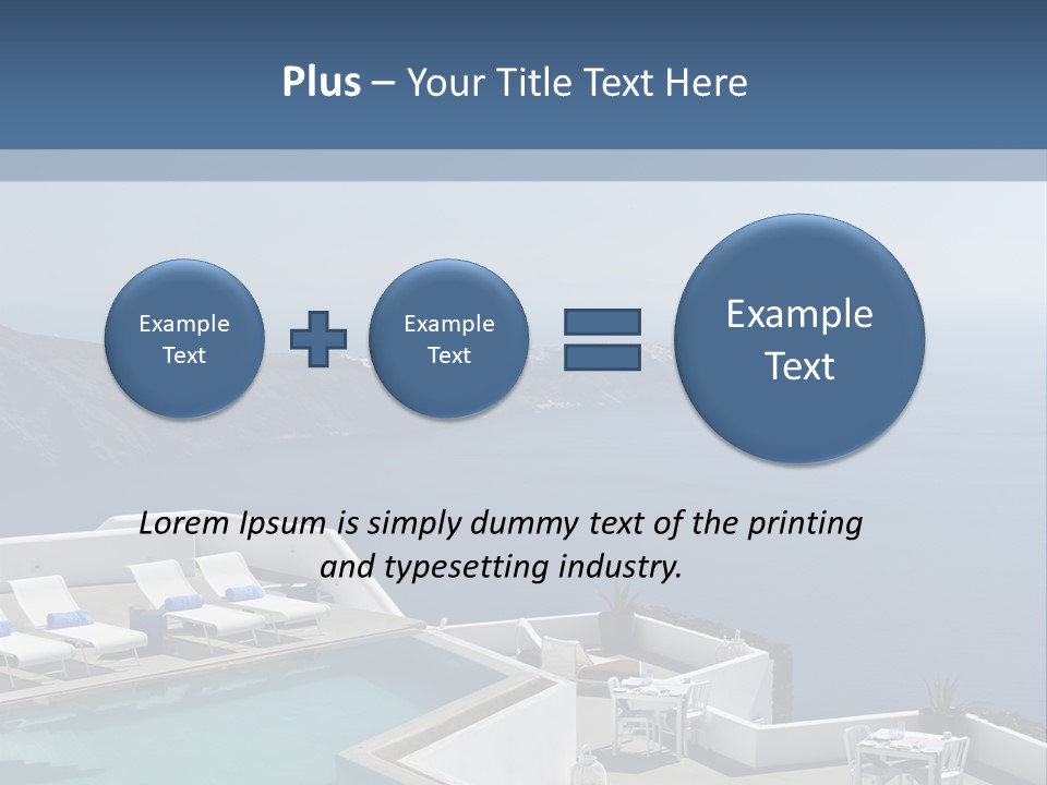 A Swimming Pool With A View Of The Ocean PowerPoint Template