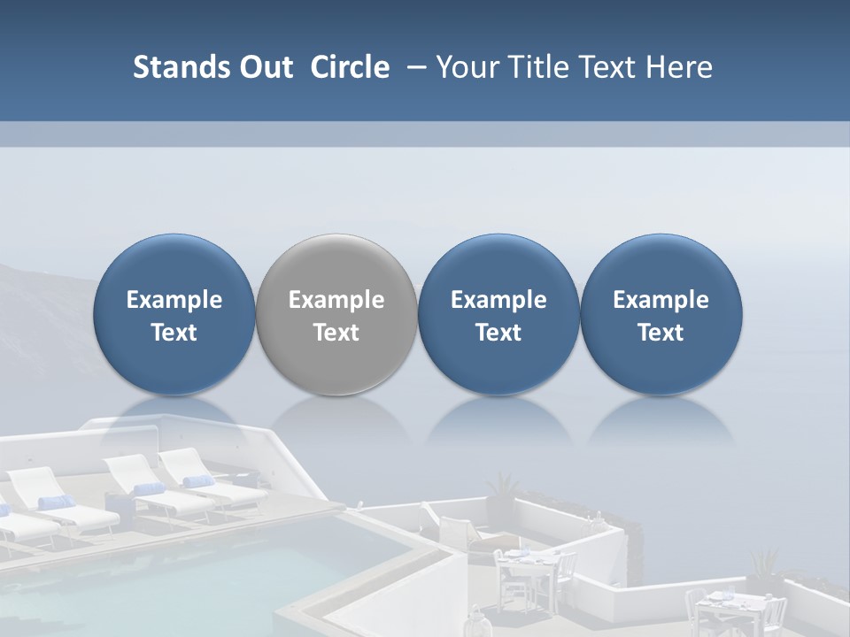 A Swimming Pool With A View Of The Ocean PowerPoint Template