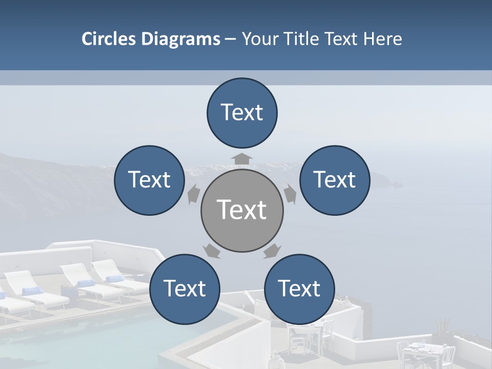 A Swimming Pool With A View Of The Ocean PowerPoint Template