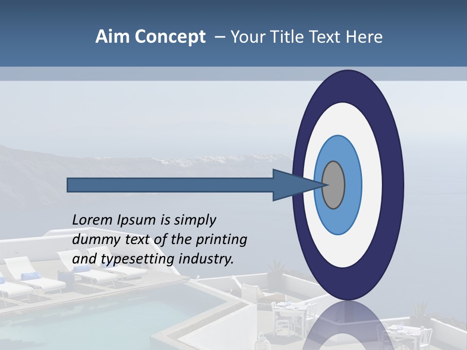 A Swimming Pool With A View Of The Ocean PowerPoint Template