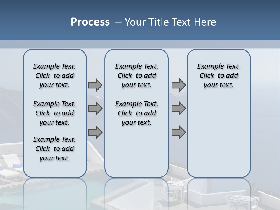 A Swimming Pool With A View Of The Ocean PowerPoint Template