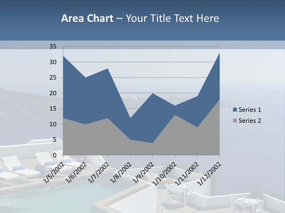 A Swimming Pool With A View Of The Ocean PowerPoint Template