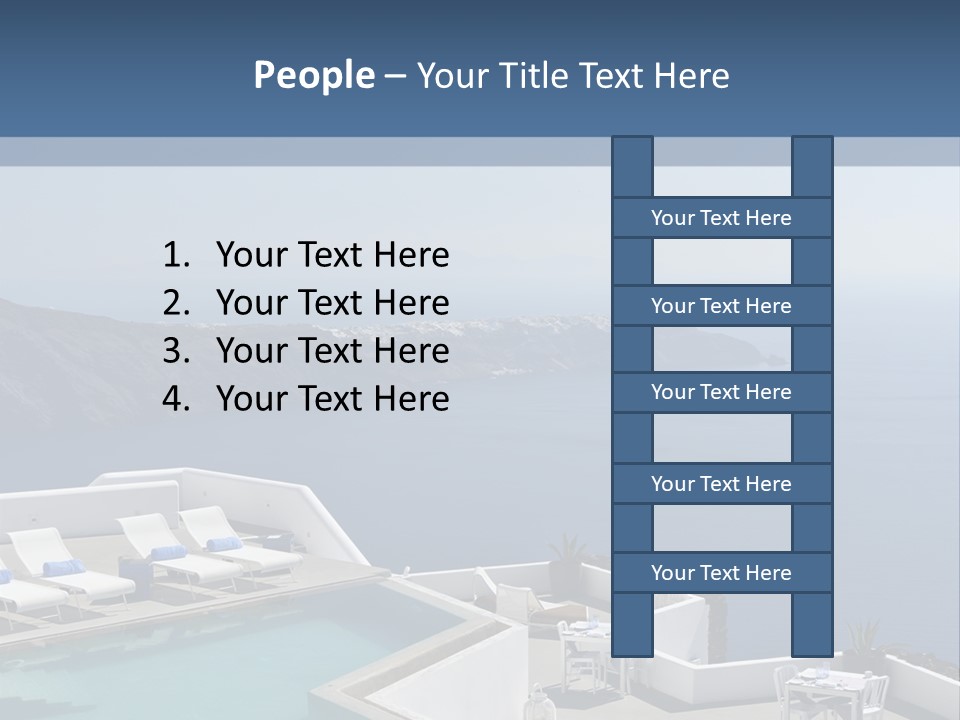 A Swimming Pool With A View Of The Ocean PowerPoint Template