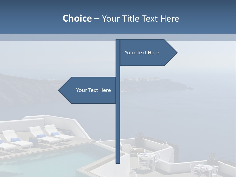 A Swimming Pool With A View Of The Ocean PowerPoint Template