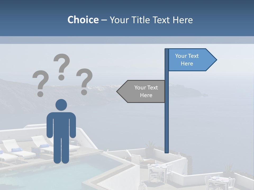 A Swimming Pool With A View Of The Ocean PowerPoint Template