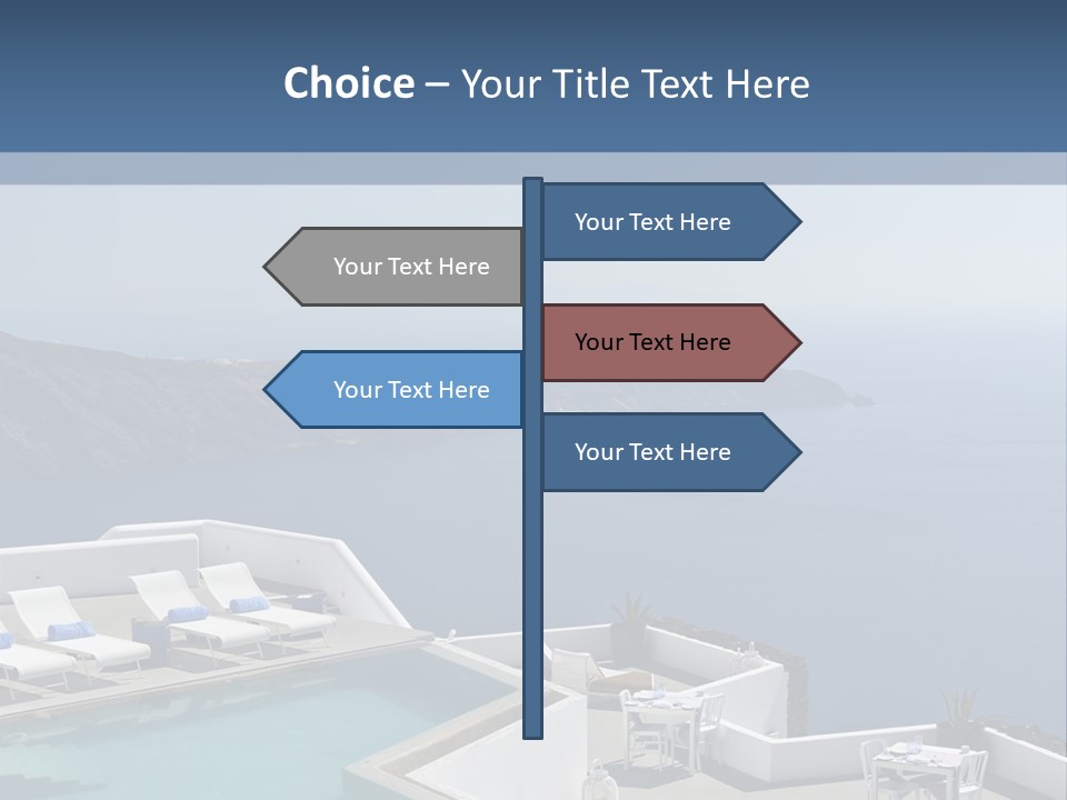 A Swimming Pool With A View Of The Ocean PowerPoint Template