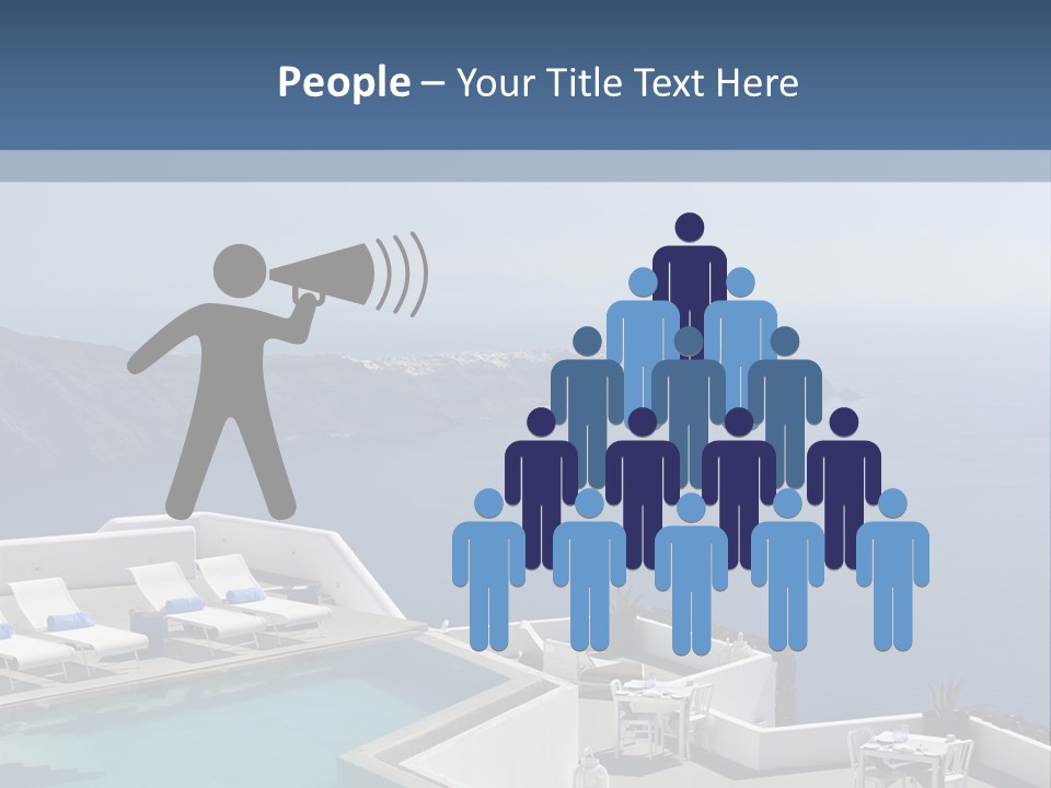 A Swimming Pool With A View Of The Ocean PowerPoint Template