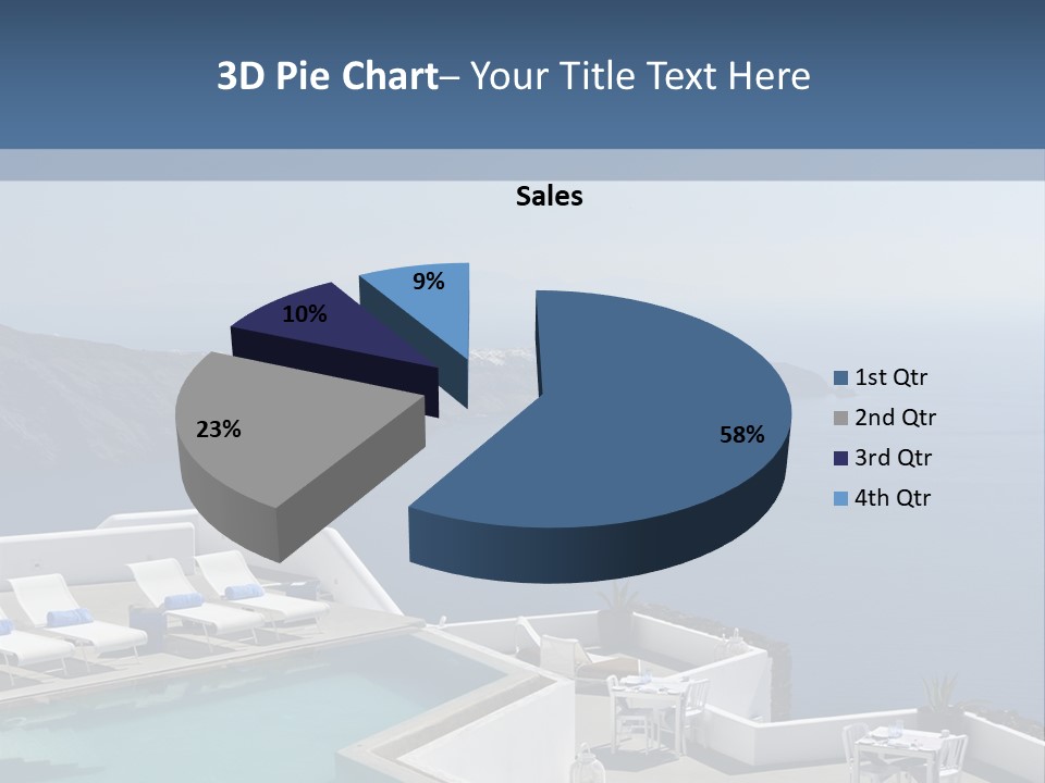 A Swimming Pool With A View Of The Ocean PowerPoint Template
